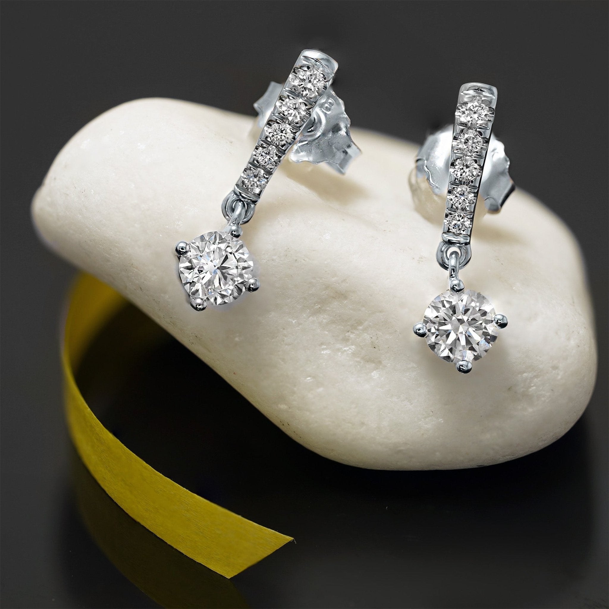 14K Yellow Gold Lab Grown Diamond Stud Earrings .92CTW | Armentor Jewelers  | New Iberia, LA